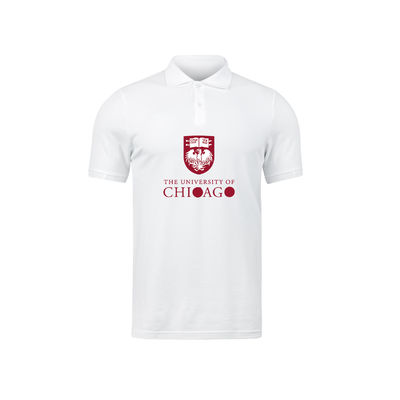 Men's Promotion University Logo Polo with Knitted Design in Customized Fabric