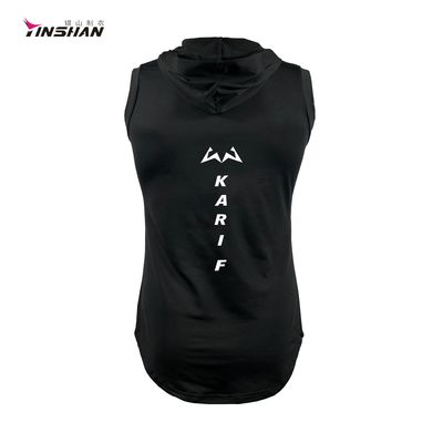 Custom Logo Hot Muscle Sleeveless Shirt for Unisex Summer Casual Hooded Gym Vest
