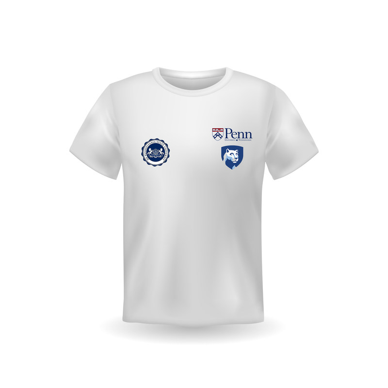 University T-Shirt with Custom Logo Design Needle Detection Yes Label Custom Lables